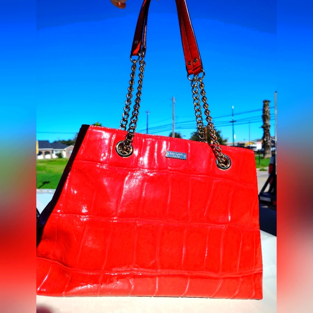 Kate Spade Red Alligator Purse